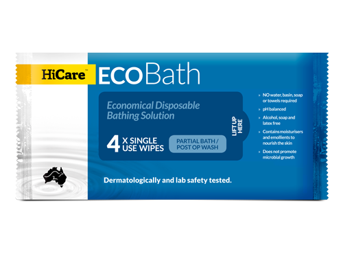Hicare Health Waterless Eco Bath Wipes