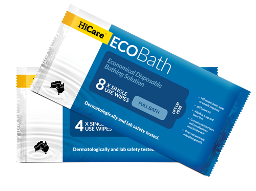 HiCare Health EcoBath disposable wipes